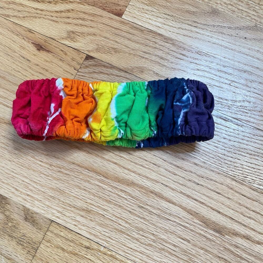 handmade tie dyed steering wheel cover for car pride rainbow